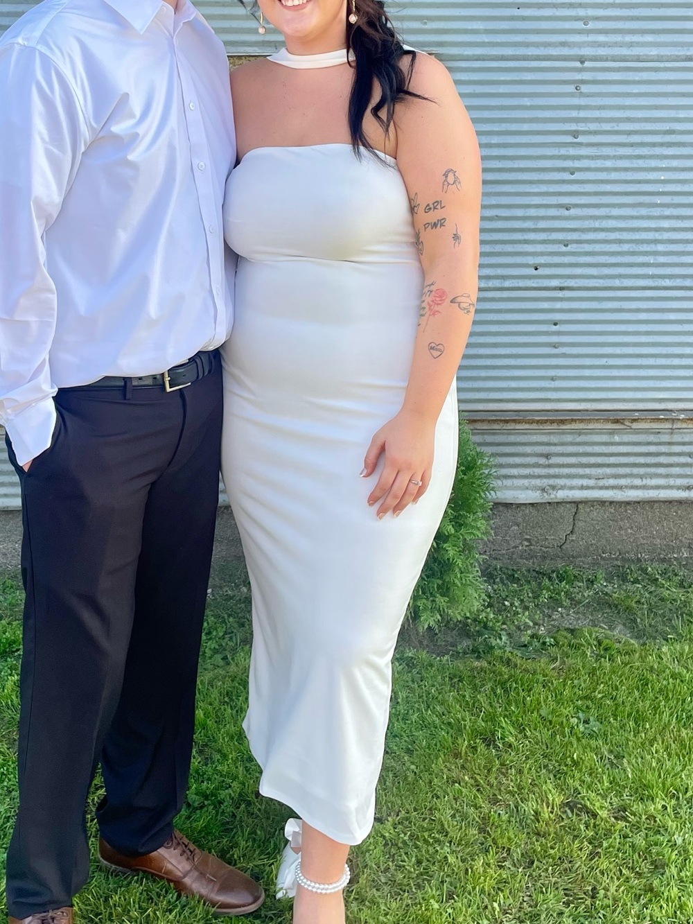 Strapless White Tube Dress - Clean Minimal Silhouette